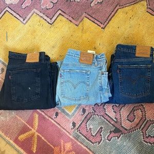 Levi’s wedgie fit ankle, black, size 30